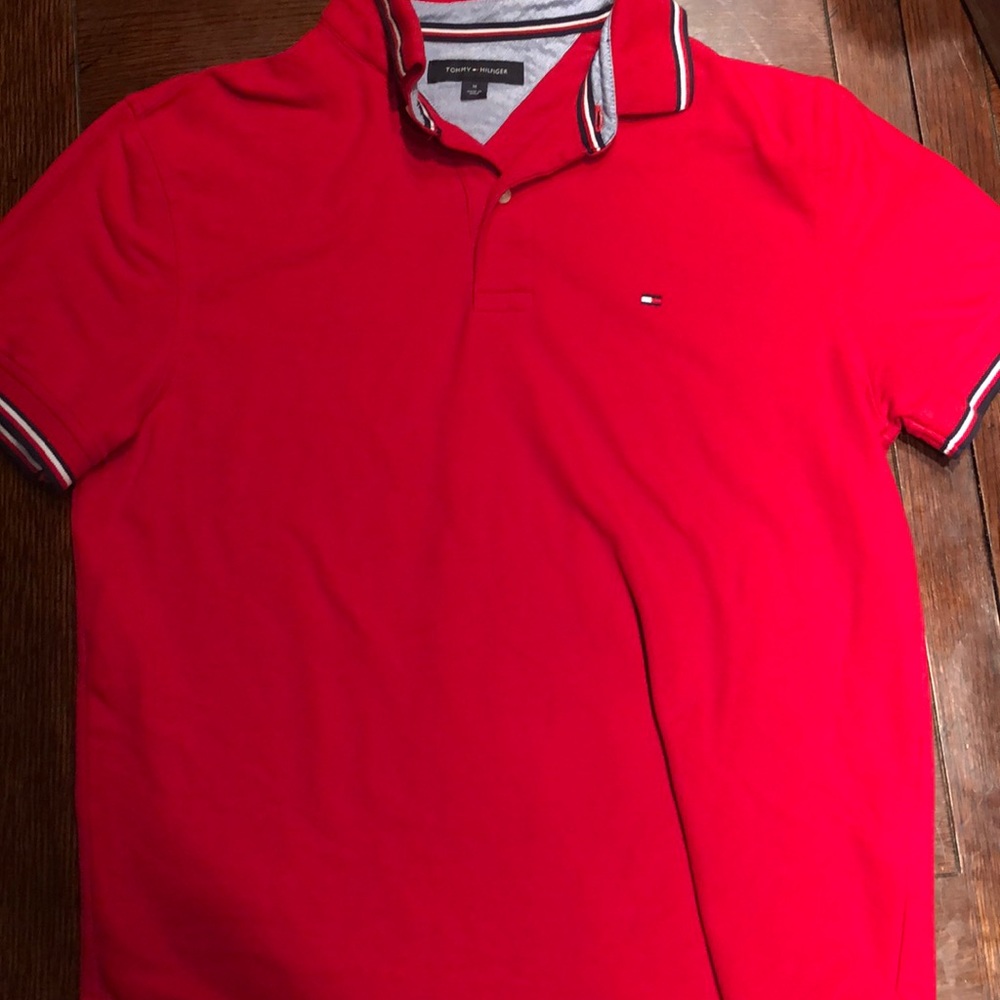 Red Tommy Hilfiger men’s sz M Polo